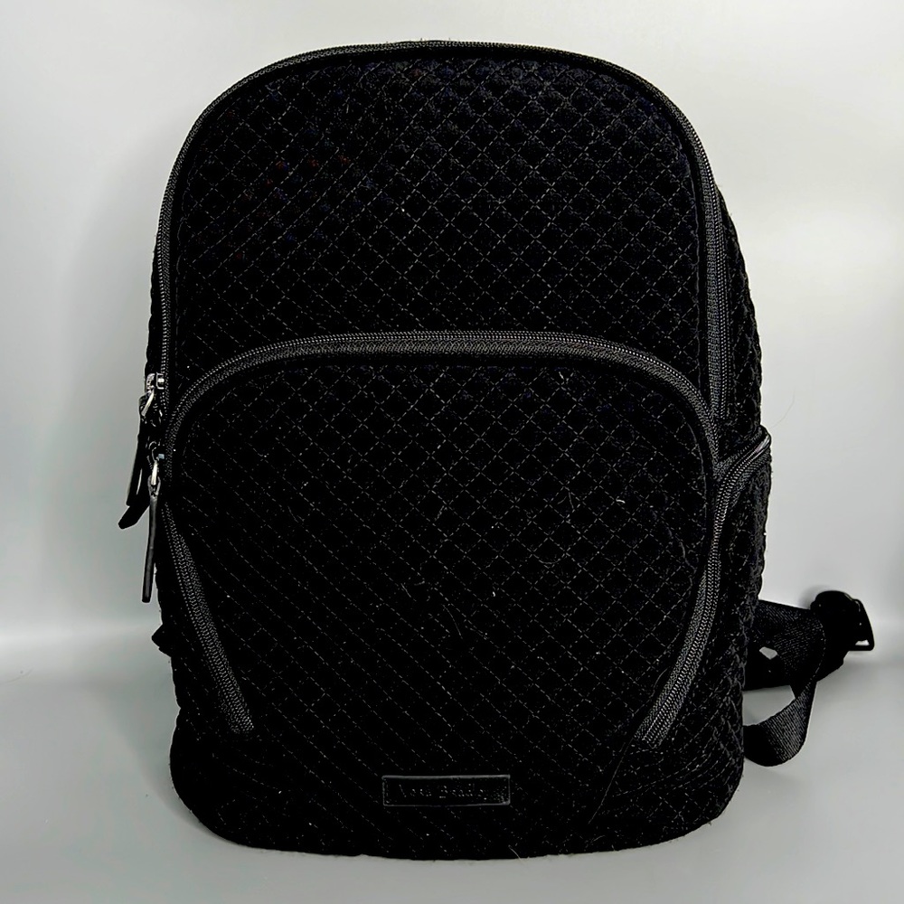 EUC Vera Bradley Hadley Black Quilted Backpack